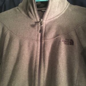 North Face grey zip up